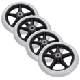 thumbnail image 1 of EXHUMKY Durable Wheelchair Front Wheels Wheelchair Accessory PVC Quiet Rolling 4Pack, 1 of 4