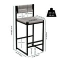 thumbnail image 3 of Tcbosik 2 Pack Bar Stools, Counter Height Bar Chair, Dining Barstool with Back for Kichen Island, Bar & Counter, Gray, 3 of 10