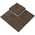 thumbnail image 7 of Topeakmart 12 x 12 in 27pcs Wooden Floor Tiles Interlocking Tiles Patio Pavers Composite Decking for Outdoor & Indoor, Black, 7 of 7