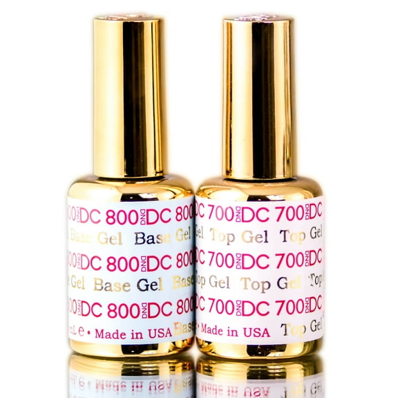 DND DC 700 Top Gel & 800 Base Gel DUO SET, Soak off Gel All In One Base & Top Coat KIT for Daisy Nails - Top 700 / Base 800
