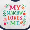 thumbnail image 4 of Inktastic Mamaw Loves Me Girls Apparel Girls Baby Bib, 4 of 4