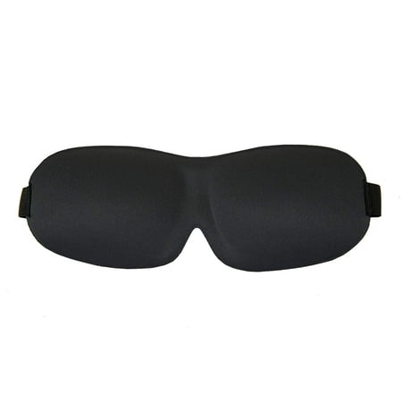 Eye Mask, Black, Effectively blocks light for better sleep with Domed eye cup allows for deep REM sleep By