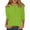 84# Green, variant on DENGDENG Shirts for Women 3/4Sleeve Button Down Casual Tops Elbow Sleeve Round Neck Summer Tshirts Trendy Three Quarter Length Pullover Work Dressy Blouses Beige L