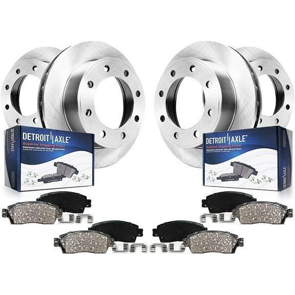 Detroit Axle - Brake Kit for Chevy GMC Silverado Sierra Yukon XL 2500 HD Avalanche Suburban 2500 Disc Brake Rotors Ceramic Brakes Pads Front and Rear
