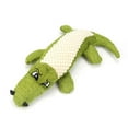 thumbnail image 2 of Walbest No Stuffing Squeaky Dog Toy, No Stuffless Crinkle Dog Toy, Puppy Chew Toys, Sturdy Dog Toys , Green Cute Crocodilian, 2 of 7