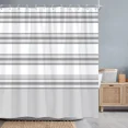 thumbnail image 2 of Grey Minimalist Line Shower Curtain Multicolour Coffee Abstract Geometric Lines Polyester Fabric Shower Curtains Bathroom r, 2 of 6
