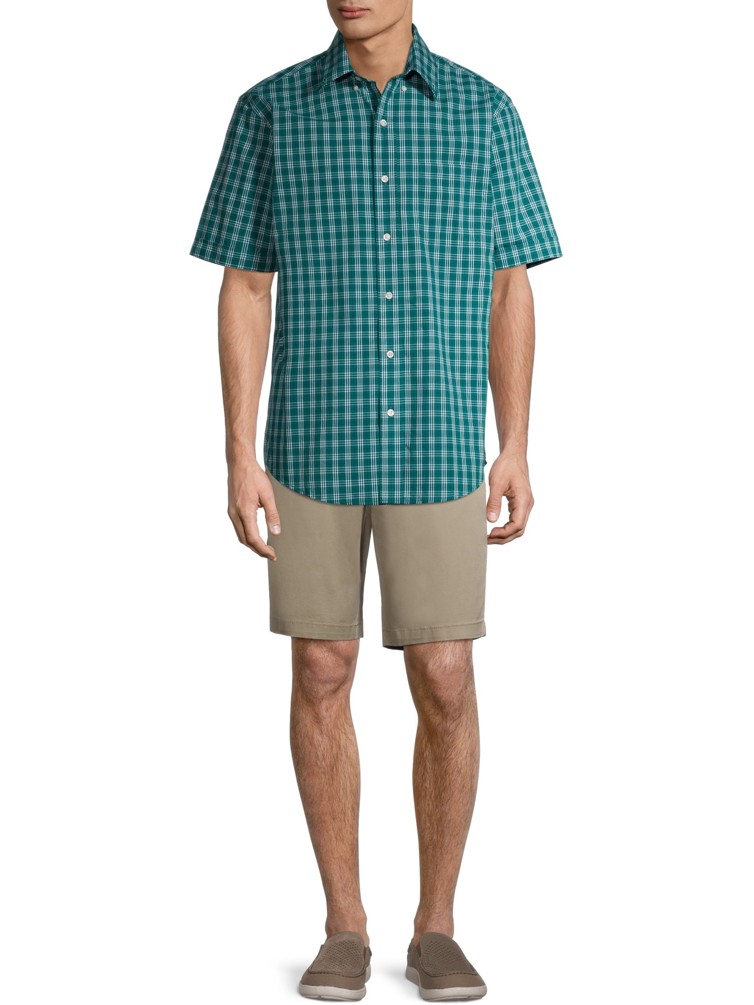 Arrow Men's Big and Tall Hamilton Poplin Wrinkle Free Short Sleeve Shirt