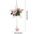 thumbnail image 3 of Cagogo Clearance under $5 Wood Artificial Star-Shaped Wreath Rustic Grapevine Hanging Star Wreath with Small Stars Charm, Wicker Rattan Wreaths Decorated with Roses, Hydrangea Flowers for Home Wall, 3 of 6