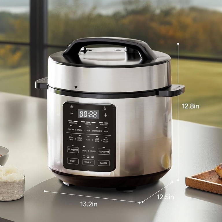 Casabay 6 QT Electric Pressure Cooker, 12-in-1 Multifunctional