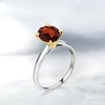 thumbnail image 4 of Gem Stone King 2.13 Ct Oval Red Garnet 10K White and Yellow Gold Ring Ring (Size 7), 4 of 4