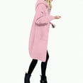 thumbnail image 6 of Towmus Women Full Zip Up Hoodie Oversized Long Tunic Sweatshirts Casual Fleece Hooded Jacket Fashion Winter Coats Outerwear with Pockets, 6 of 8