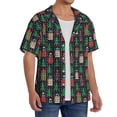 thumbnail image 2 of Goofa Christmas Trees And Houses Printed Men's Casual Short-sleeved Shirt,Lightweight Breathable Button-down,Summer Casual men's top,Versatile Fashion shirt-3X-Large, 2 of 7