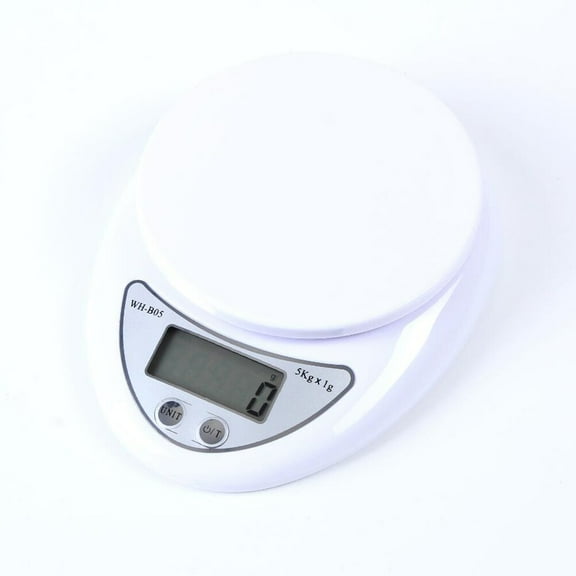 RENACLIPY Baking Scale with Accurate Weighing, Tare Function, Large LCD Display, White Kitchen Scale