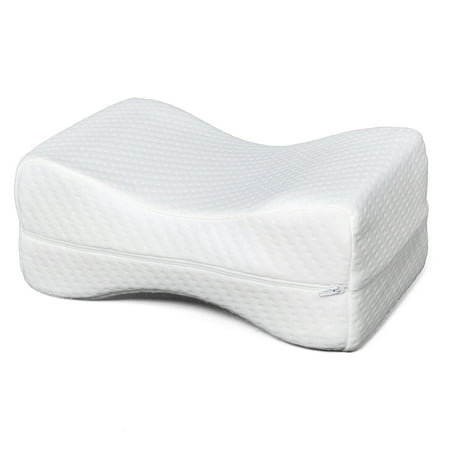 Clearance! Memory Foam Wedge Pillow, Knee Pillow for Sciatica Relief, Back, Leg, Hip, and Joint Pain, Pillow Wedges for Sleeping, Knee Pillow for Side Sleepers, Washable Pillow Cover, White,
