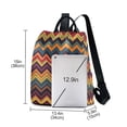 thumbnail image 3 of FORMRS Women's Travel Backpack Purse Anti-Theft Hidden Pockets Casual Shoulder Bag, Brown Geometric, 3 of 7