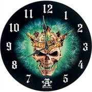 Prince of Oblivion Wall Clock By Alchemy Gothic Round Plate 13.5"D