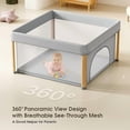 thumbnail image 7 of 59"x59"x27" One Step Foldable Playpen with Mat for Babies Boys & Girls, Large Playard with Storage Bag for Infant Toddler Indoor Outdoor Use, 7 of 7