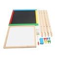 thumbnail image 4 of Caballete de arte multifuncional de madera para niños, dos en uno, tablero de dibujo blanco y negro de doble cara, caballete para niños pequeños, 4 of 5