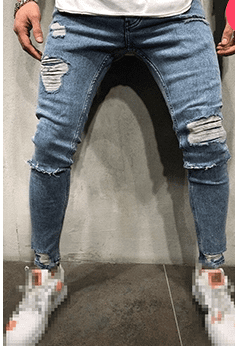 Stylish Distressed Mens Skinny Jeans 