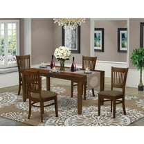 East West Furniture Lynfield 5-piece Wood Dining Room Set in Espresso