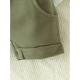 thumbnail image 5 of Newborn Baby Boy Clothes Solid Color Green Short Sleeved Shirt with Brown Pocket and Shorts Set 2PCs Infant Summer Outfits, 5 of 5