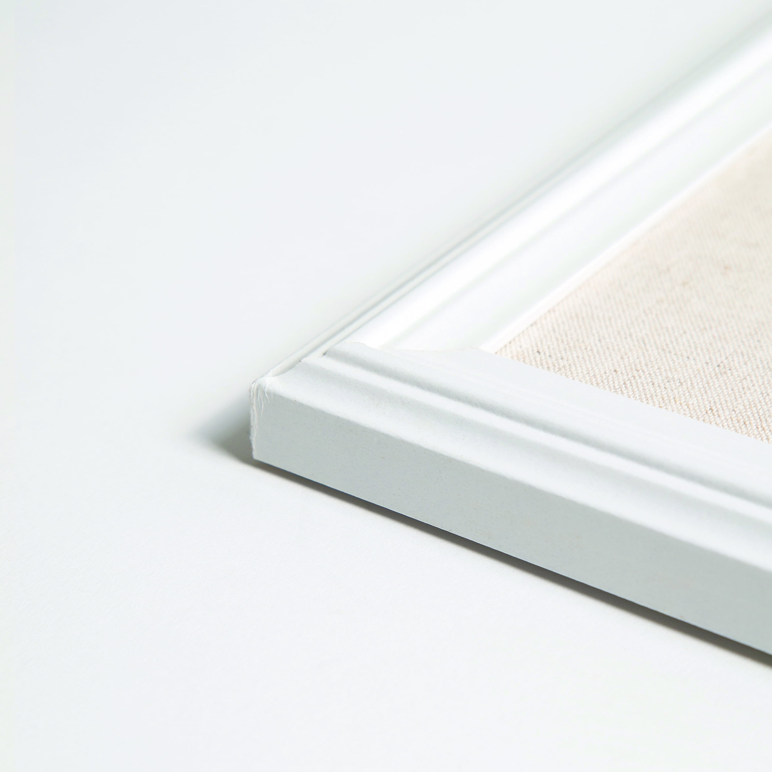 U Brands 30 x 20 in. Linen Bulletin Board with Decor Frame, Natural & White
