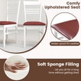thumbnail image 5 of Giantex Wooden Dining Chairs Set of 2, Armless Kitchen Chairs w/Slat Backrest & Upholstered PU Seat, White, 5 of 9