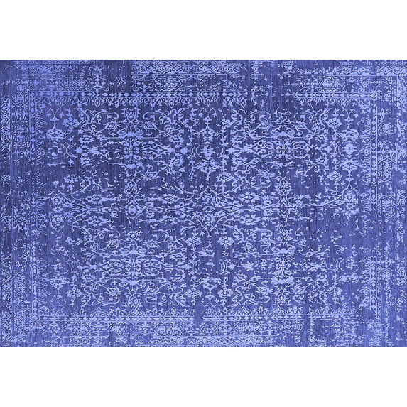 Ahgly Company Indoor Rectangle Oriental Blue Industrial Area Rugs, 2' x 4'