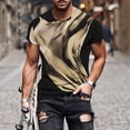 thumbnail image 2 of Mens Summer Tops Dressy Casual 3/4 Sleeve Lace Blouses for Men Dressy Casual Sexy Shirts for Men Dressy Casual Basic Fitted Cropped Tees Crew Neck Tops Grey, 2 of 5