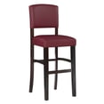 thumbnail image 4 of Linon Metairie 30" Indoor Wood Bar Stool, Espresso/Dark Red Faux Leather, 4 of 11