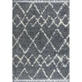 thumbnail image 4 of JONATHAN Y MERCER SHAG 3 x 5 Area Rug, Mercer Plush Tassel Moroccan Geometric Trellis - Blue/Cream, MCR102A-3, 4 of 9