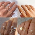 thumbnail image 2 of Conjuntos de anillos geométricos bohemios, estrella de cristal, Luna, flor, mariposa, constelación, conjunto de anillos para nudillos, joyería de moda para mujer Tan Jianjun  unisex, 2 of 2