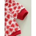 thumbnail image 6 of Qmyliery Baby Girl Romper, Long Sleeve Heart Print Round Neck Casual Fall Spring Short Jumpsuit ,0-18 Months, 6 of 8