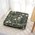 thumbnail image 3 of Small Floral Meditation Pillow - Full & Fluffy Square Seat with Country Garden Blooms, 3 of 4