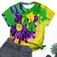 thumbnail image 3 of iTNHFP Hauts Mignons Mode Décontractée pour Femmes Imprimé Carnaval Manches Courtes Col Rond T-Shirt Haut 5, 3 of 3