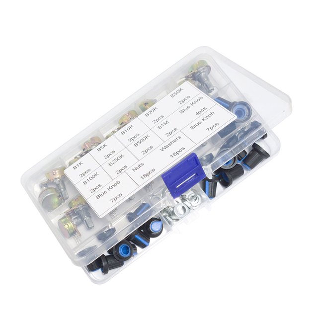 Tholdsy 18 Uds WH148 b1k/20k/50k/100/500k amplificador de potencia interruptor de potenciómetro de volumen resistencia ajustable de plástico consumo de Electrónica