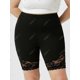 thumbnail image 2 of Shorts de Motociclista Talla Extra con Encaje Insertado Rosegal  Leggings de talla grande, 2 of 5