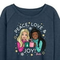thumbnail image 3 of Barbie - Holidays & Christmas - Peace Love & Joy - Women's Lightweight French Terry Long Sleeve Shirt, 3 of 5