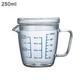 thumbnail image 2 of Cherryhome Glass Measuring Cup with Lid, Graduated Beaker Mug with Handle, Light-weight Borosilicate Glass Spout Microwave Safe Scales Milk Cup for Cooking Baking, 2 of 6