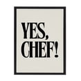 thumbnail image 5 of Kate and Laurel Sylvie Yes Chef Framed Canvas Wall Art by Saint and Sailor Studios, 18x24 Black, Modern Kitchen Art for Wall, 5 of 7