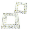 thumbnail image 4 of Vacemry 2Pcs Acrylic Quilting Ruler, Patchwork Sewing Tool for DIY Craft and Fabric Measuring, Hollow Design Ruler for Easy Grip, Transparent Square Measuring Tool, 4 of 9