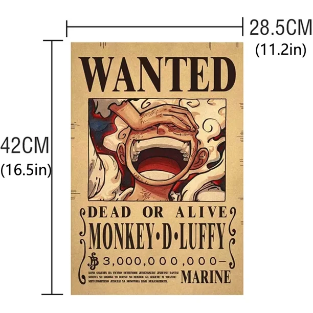 5-13Pcs Luffy Gear 5 One Piece Wanted Poster Set Pack Straw Hat