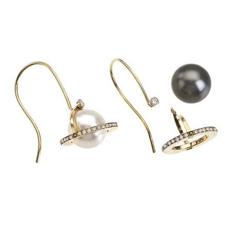Interchangeable Pearl - ELENA KREIGNER Interchangeable 18K Gold Pearl Drop Earrings