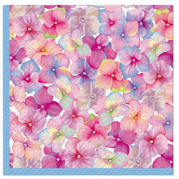Keep Unique Everyday Napkins, Decorated Floral Lunch Napkins, Assorted Color, 20/Pack
