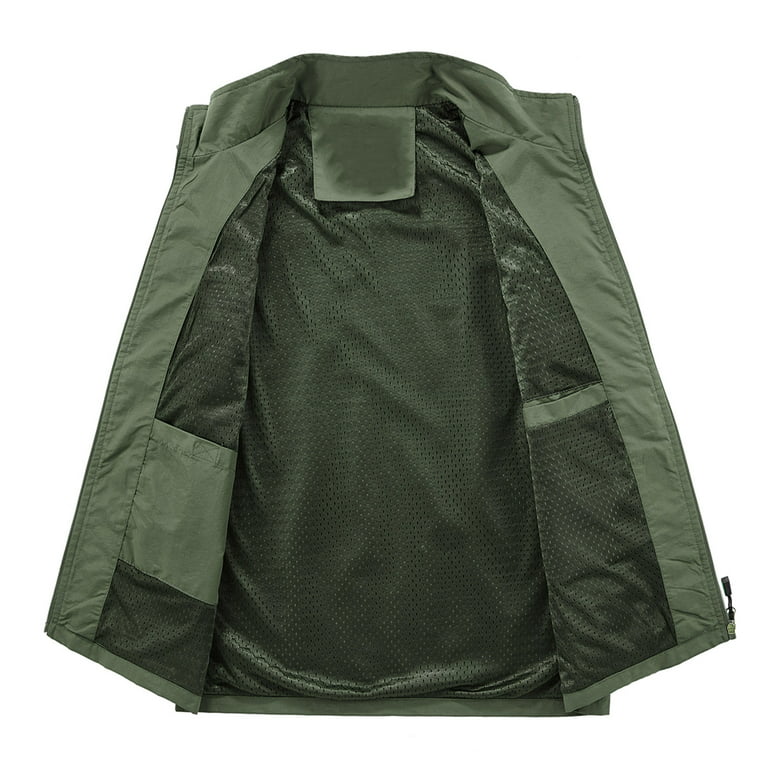 Fishing Vest for Men, Mens Summer Outdoor Quick-dry Work Safari Fishing  Travel Photo Cargo Vest Jacket Mulit Pockets 