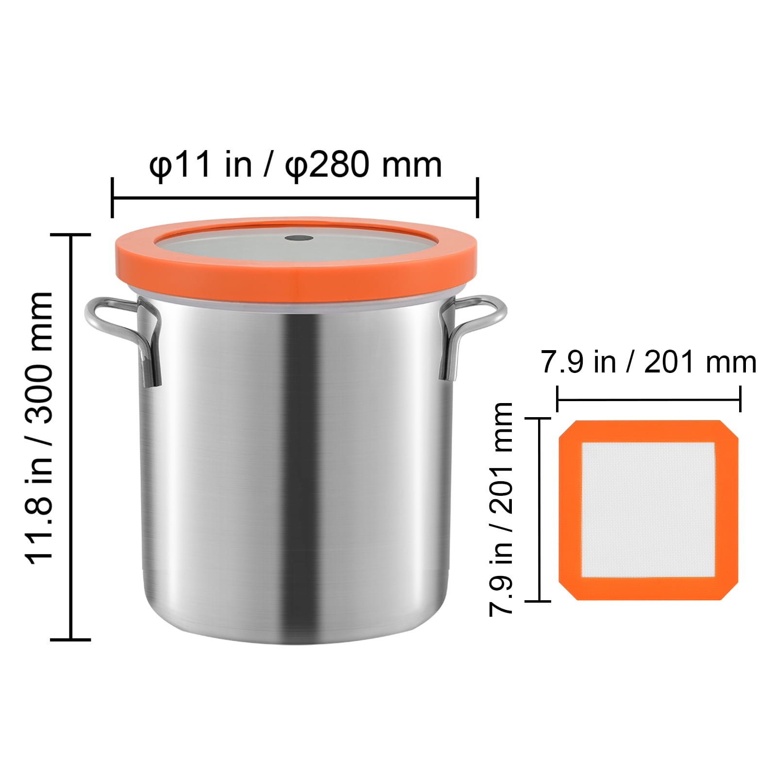 KFFKFF Vacuum Chamber Tempered Glass Lid Vacuum 5 Gal Degassing Chamber Silicone