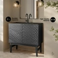 thumbnail image 3 of Bosse 36" Freestanding Bathroom Vanity in Black Oak with Black Sink Top, 3 of 11