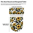 thumbnail image 7 of COEQINE Sunflower Cow Spot Toilet Lid Cover and Toilet Tank Cover, Machine Washable Elastic Bottom Replacement Toilet Cover 2 Piece Set, Fits Most Tanks & Lids, 7 of 7
