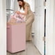 thumbnail image 2 of Cesto de ropa Goodpick con ruedas, 100 litros, tela Oxford rosa, 2 of 6