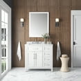 thumbnail image 3 of Ove Decors Tahoe 36 in W x 21 in D Pure White Bathroom Vanity with Bombay White Marble Countertop and Mirror, 3 of 19